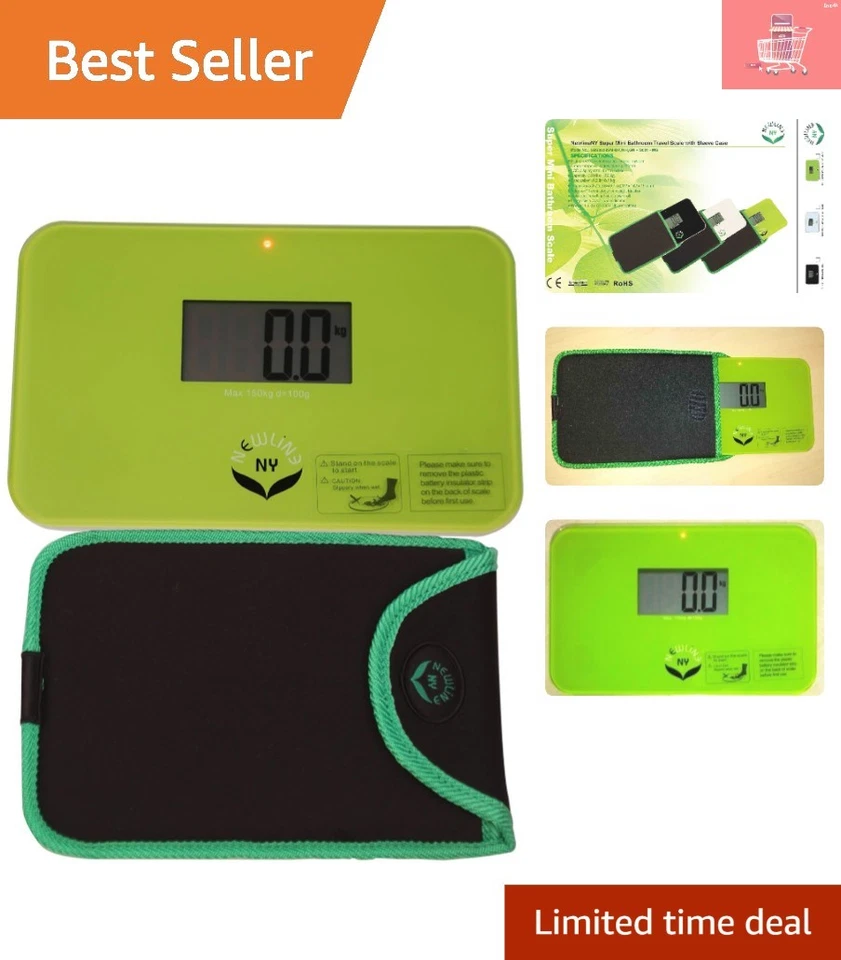 Báscula digital Super Mini con funda protectora - verde, perfecta para viajar Foto 1 de 4