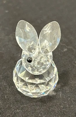Estatuilla grande de cristal Swarovski Rabbit 1,5 pulgadas EE. UU. Canadá solo 1983-88 en caja de colección Foto 1 de 4