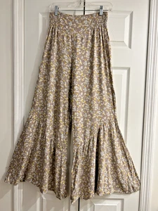 Forever 21 Wildflower Super Schlaghose ~ Hippie Dippie ~ 29,5" Schrittlänge ~ Rayon ~ Medium - Bild 1 von 6