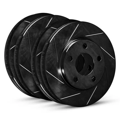 For Audi 90 Quattro 1990-1991 R1 Concepts Slotted Front & Rear Brake Rotor Set - Изображение 1 из 2