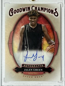 2020 UD Goodwin Champions Jalen Green Autograph Auto Card A-JG Phoenix Suns - Bild 1 von 3