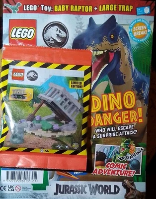 LEGO JURASSIC WORLD MAGAZINE ISSUE NO.21  - BABY RAPTOR & TRAP - BRAND NEW 2025! - Image 1 of 4