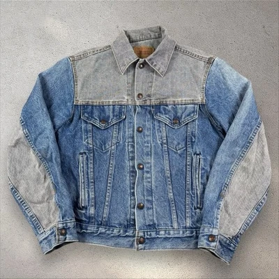 Vintage Levi’s 70506-0247 Two Tone Blue/Gray Denim Trucker Jacket Size 38 USA - Image 1 of 4
