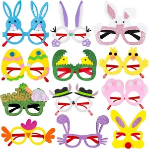 MGparty Easter Party Glasses Frame 12PCS Bunny Ears Chick Eggs... - Picture 1 of 8