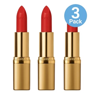 L'Oréal Paris Lipstick Red Gold Tube 3 Pack New - Picture 1 of 2