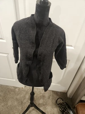 Benetton 意大利制造 100% 羊毛裹身毛衣女式 L 码  — 第 1/4 张图片