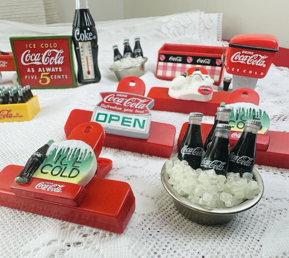 Lot 18 Coca-Cola Refrigerator Magnets 1990s Retro Kitchen Decor Coke Collectable - Image 1 of 4