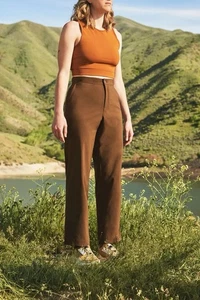 Hikerkind Trail Trouser Sz S Brown Quick Dry Stretch Hiking Pants 4 Pocket USA - Picture 1 of 10