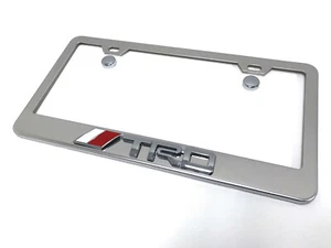 (1) 3D TRDemblema Logotipo ACERO INOXIDABLE Cromo Placa Marco - Imagen 1 de 3