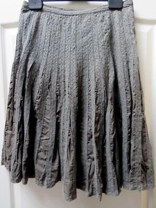 New Look Utility Skirt UK 12 Khaki Military Midi Crochet Lace Y2K 90s Vintage - Picture 1 of 5