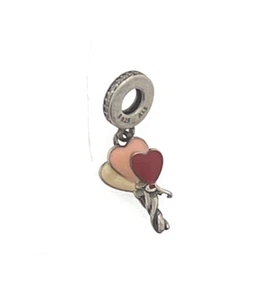 Pandora Charm, Corazón Globos Cuelga Dije, Rojo Rosa Esmalte, #798076CZ - Imagen 1 de 3