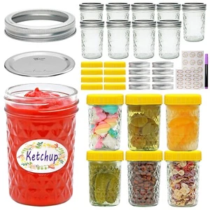 16 Pack Mason Jars,8 oz Canning Jars Glass Jars With Lids,Small Mason Jars Su... - Picture 1 of 9