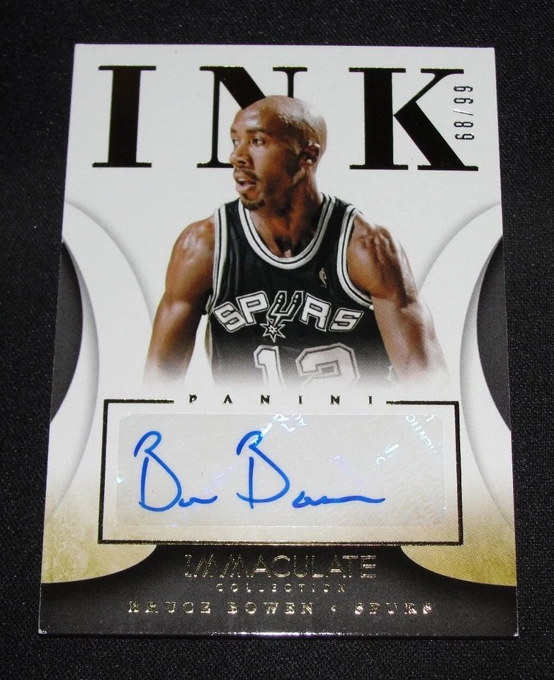 2013-14 Immaculate BRUCE BOWEN #26 INK Variant Auto/99 San Antonio SPURS Titans - Image 1 of 2