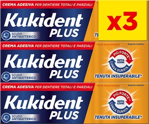 plus Crema Adesiva Doppia Azione, Crema Adesiva per Protesi Dentali Totali E Par - Foto 1 di 12