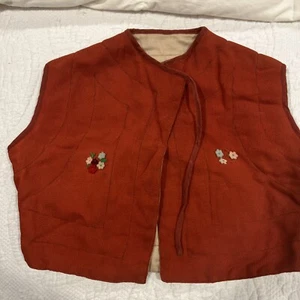 Child’s Antique Vest Quilted - Picture 1 of 7