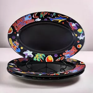 Vintage Planet Hollywood Serving Platter Set Restaurant Decor Music Memorabilia - Picture 1 of 8