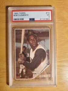 ROBERTO BOB CLEMENTE PIRATES 1962 TOPPS BASEBALL CARD #10 GRADED VG PSA 3 - Picture 1 of 2