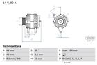 BOSCH 0 986 082 750 Lichtmaschine Generator 90A 14V für SMART FORTWO Coupe (451)