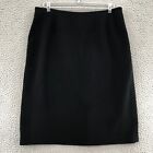 Le Suit Skirt Womens 14 Black Knee Length Pencil Straight Office Career Everyday