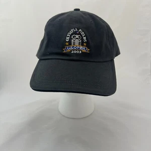 Embroidered 2003 US Open Olympia Fields Black Cap 100% Cotton Adjustable - Picture 1 of 7
