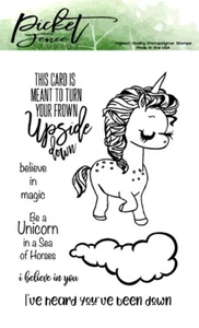 New Picket Fence Studios Clear Stamps Sympathetic Unicorn - Picture 1 of 1