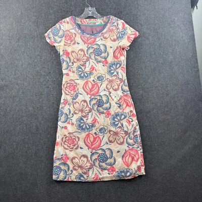 Vestido Boden para mujer 2R rosa floral multicolor pana manga corta cremallera Foto 1 de 4
