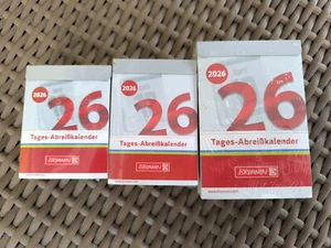 Tagesabreißkalender  2026 Tageskalender Abreißkalender div Brunnen Nr 2 3 4 5 13 - Bild 1 von 1