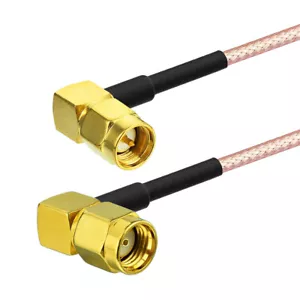 10er Pack SMA Stecker rechter Winkel auf RP-SMA Stecker rechter Winkel RG316 Adapterkabel 30cm - Bild 1 von 3