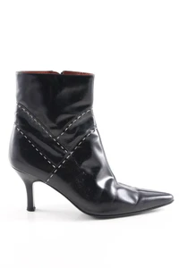 SALVATORE FERRAGAMO Botas con cremallera Mujeres Talla EU 39.5 negro-blanco - Imagen 1 de 5