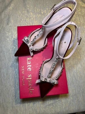 New! Kate Spade Lydia Red Chestnut Patent Heels Sz 8.5 New with Box!! - Image 1 of 4