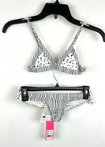 Seafolly Girl’s White/Black Two Piece Bikini Set Size 6 - Picture 1 of 3