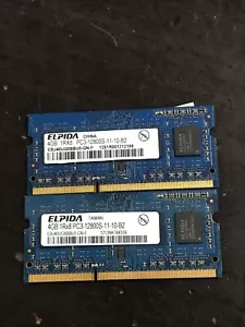 ELPIDA 8GB (2x4GB) 1Rx8 PC3-12800S DDR3 SODIMM Laptop Memory RAM - Picture 1 of 2