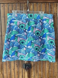 T by Talbots gonna/skort colorato motivo conchiglia mare foderato con pantaloncini elasticizzati taglia XL - Foto 1 di 7