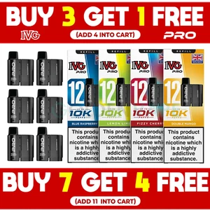 IVG Pro 12 Refill Pods | Pre-filled Refills Pods | 20mg | E Cig | All Flavours | - Picture 1 of 16