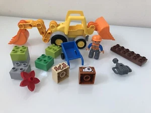 LEGO DUPLO 10811 Backhoe Loader Excavator - Complete HTF Retired - Picture 1 of 12
