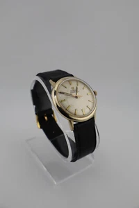 Vintage Omega 1964 10KGF LU6304 Cal. 550 Automatic Men's Watch NOS Leather Band - Picture 1 of 12