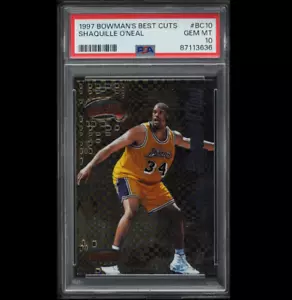 1997 NBA Bowman's Best Cuts Shaquille O'Neal #BC10 PSA 10 GEM MINT π - Picture 1 of 2