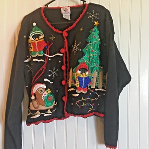Vintage Christmas sweater made by Nut Cracker size medium - Picture 1 of 7