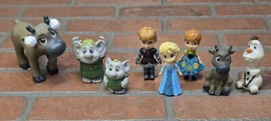 Disney Frozen Mixed Lot Of 8 PVC Plastic Figures Olaf Elsa Anna Kristoff 3" - Picture 1 of 7
