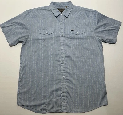 Howler Bros Shirt Mens Size  XL Blue Striped H Bar B Snapshirt Outdoor Fishing - Image 1 of 4