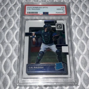 2022 Panini Donruss Optic Rated Rookie Cal Raleigh #39 PSA 10 Gem Mint - Bild 1 von 10