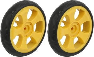 2pcs Uxcell 105mm Plastic Wheel Pulley Roller 2-Pack Yellow/Black DIY - Picture 1 of 7