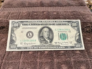 1950 E $100 Hundred Dollar Bill Federal Reserve Note San Francisco FRB Fowler - Picture 1 of 2