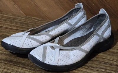 Womens Shoes Privo CLARKS White Grey Walking Travel 9 M Comfort Mary Jane Shoes - Image 1 of 4