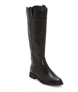 NiB Frye and Co. Womens Giovanna Stacked Heel Riding Boots Size 10 M Black $115 - Picture 1 of 6