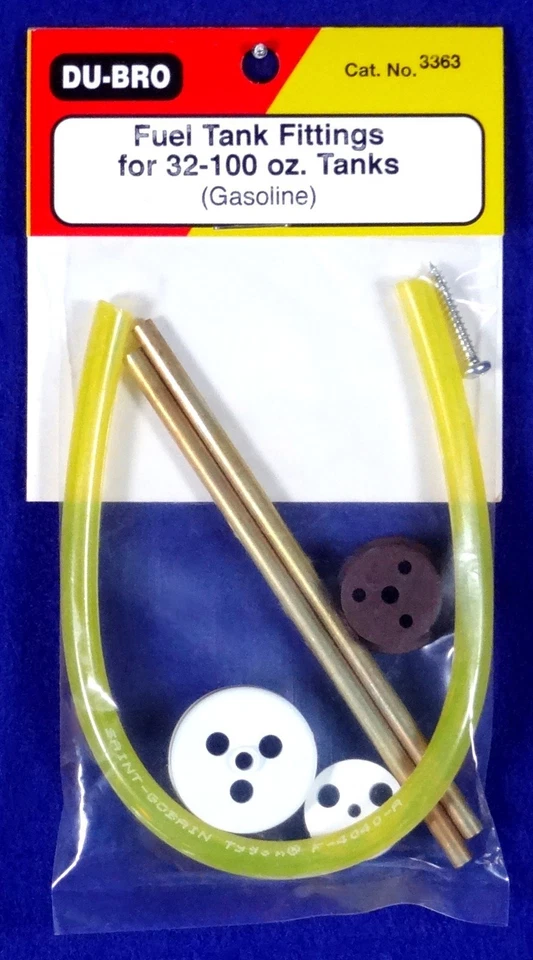 ACESSÓRIOS PARA TANQUE DE COMBUSTÍVEL DU-BRO PARA 32-100 OZ. TANQUES (GASOLINA) (CAT. # 3363 ) - Imagem 1 de 1