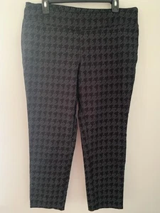 Jules und Leopold Karriere Business schwarze Hahnentritt Knöchel Stretch Hose Gr. XL - Bild 1 von 17