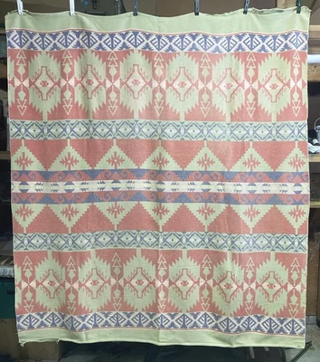 Manta de campamento de algodón estilo baliza años 30 40 pátina azteca 64 x 68 de colección Foto 1 de 4