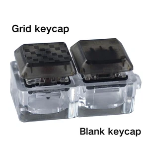 10Pcs 1u Grid Blank Black Backlit Replacement Keycaps - Afbeelding 1 van 10