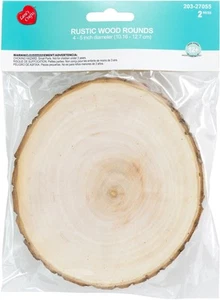 CousinDIY Rustic Wood Rounds 2/Pkg-Natural 4-5" 20327055 - Bild 1 von 2
